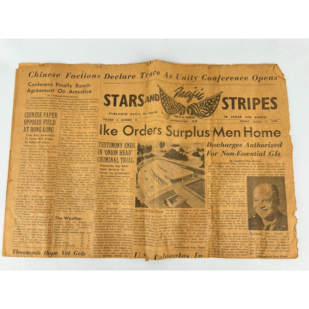 The Stars and Pacific Stripes Newspaper January 11,‎ 1946 - Volume 2, Number 10